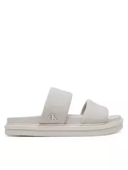 Мюли Flat Molded Dbl Bar Sandal Cv YM0YM01222 Calvin Klein Jeans, серый