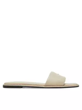 Мюли Flat Sandal Square Hf Lth HW0HW02652 Calvin Klein, бежевый