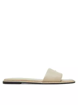 Мюли Flat Sandal Square Hf Lth HW0HW02652 Calvin Klein, бежевый