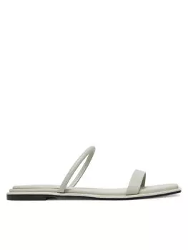 Мюли Flat Sandal Squared 2-Bar Lth HW0HW02532 Calvin Klein, бежевый