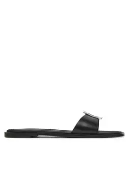 Мюли Flat Slide W/Ck Hw Big - Lth HW0HW02482 Calvin Klein, черный