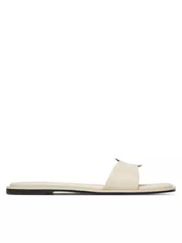 Мюли Flat Slide W/Ck Hw Big - Lth HW0HW02482 Calvin Klein, экрю