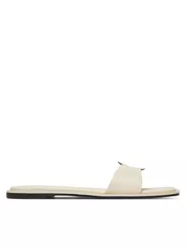 Мюли Flat Slide W/Ck Hw Big - Lth HW0HW02482 Calvin Klein, экрю