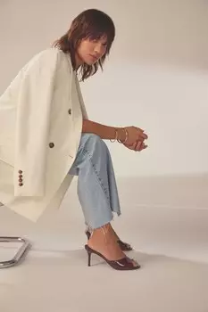 Мюли Forever Comfort с открытым носком на каблуке Next, фиолетовый