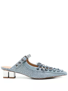 Мюли GANNI 35 мм Oleatex, синий