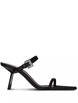 Мюли Hope 75 с пряжками Saint Laurent, черный