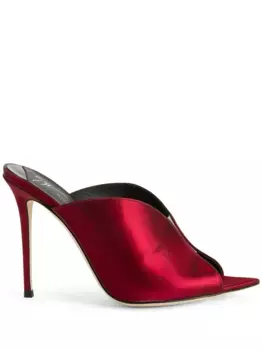 Мюли Intriigo Muse 105 с заостренным носком Giuseppe Zanotti, красный