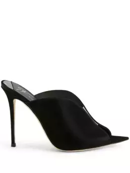 Мюли Intriigo Muse 105 с заостренным носком Giuseppe Zanotti, черный