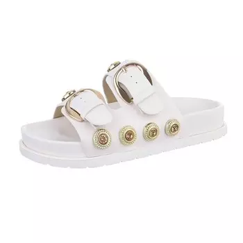 Мюли Ital-Design, цвет Gold/White