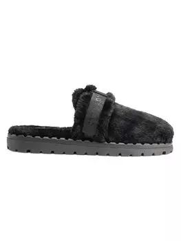 Мюли из искусственного меха с ушками Karl Lagerfeld Paris, черный