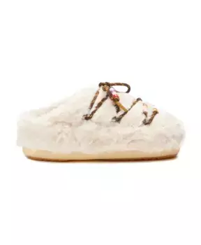 Мюли из искусственного меха с жемчугом Moon Boot, бежевый