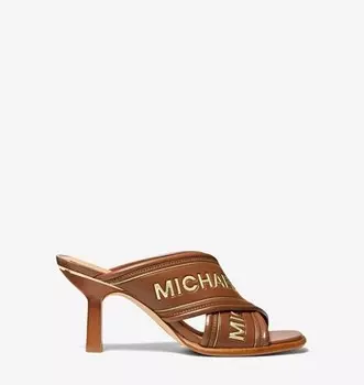 Мюли из искусственной кожи с тесьмой и логотипом Michael Michael Kors Gideon Logo Tape Faux, коричневый