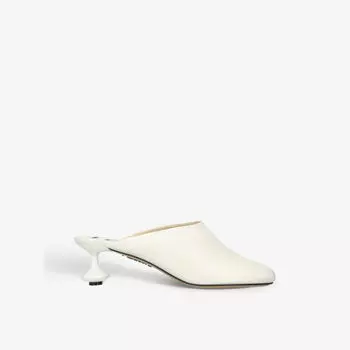 Мюли из кожи на скульптурном каблуке toy Loewe, белый