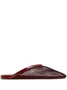 Мюли из лакированной кожи с сеткой Alaa, красный