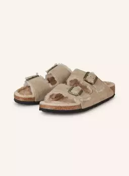 Мюли из овчины Arizona Birkenstock, коричневый