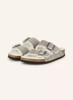 Мюли из овчины Arizona Birkenstock, серый