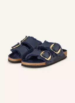 Мюли из овчины Arizona с большой пряжкой Birkenstock, синий