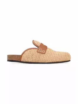 Мюли из рафии JW Anderson, бежевый