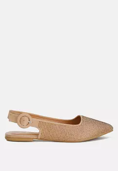 мюли Jarisa с пяткой на пятке и стразами London Rag, бежевый