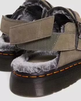 Мюли Jorge II из нубука с подкладкой из искусственного меха и пяткой на пятке Dr. Martens