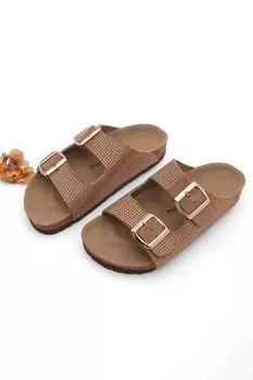 Мюли - Коричневые - Плоские Marjin, коричневый