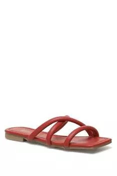 Мюли - Красный - Плоская подошва Butigo