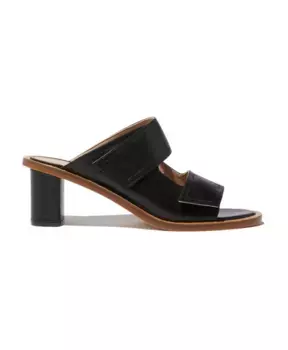 Мюли Kristy кожаные босоножки на высоком каблуке Scarosso, черный