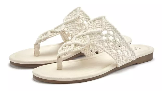 Мюли LASCANA Pantolette, бежевый