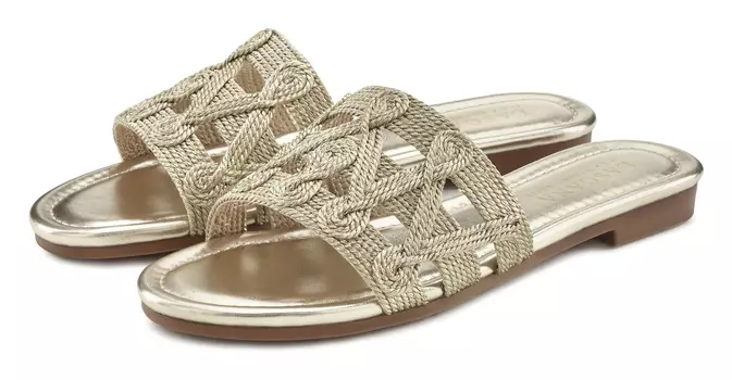 Мюли LASCANA Pantolette, цвет goldfarben