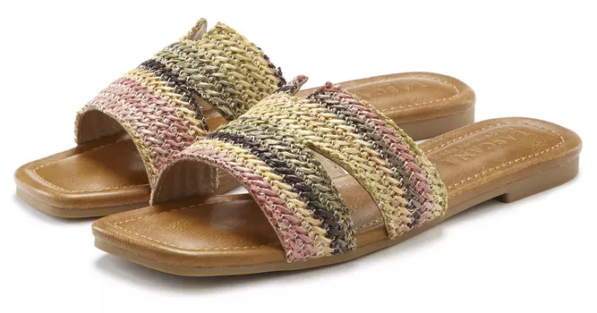 Мюли LASCANA Pantolette, красочный