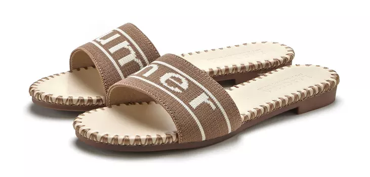 Мюли LASCANA Pantolette, серо-коричневый