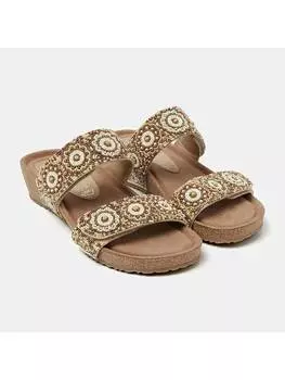 Мюли Lazamani Leder Keil, бежевый