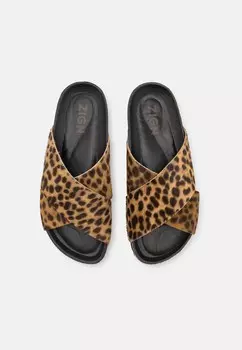 Мюли LEATHER Zign, коричневый