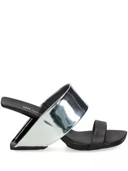 Мюли Loop 80 с эффектом металлик United Nude, черный