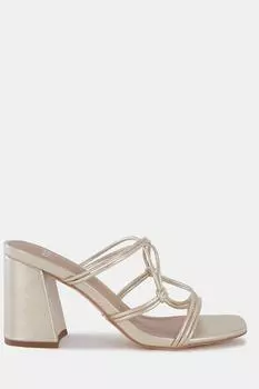 Мюли LUCKIE WIDE FIT на блочном каблуке Novo, золото