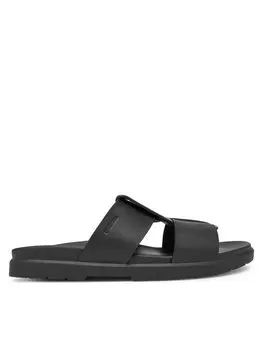 Мюли Lug Sandal Double T Lth HM0HM01734 Calvin Klein, черный