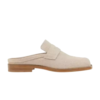 Мюли Maison Margiela Wmns Tabi City Loafer Mule Khaki Linen, кремовый