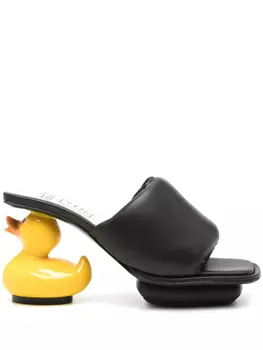 Мюли Maison MIHARA YASUHIRO на каблуке «уточка» 90 мм, черный
