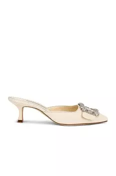 Мюли Maysale 50 Manolo Blahnik, цвет Light Cream