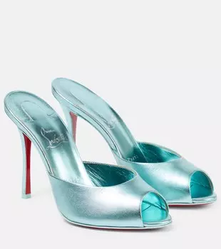Мюли Me Dolly из металлизированной кожи Christian Louboutin, металлик