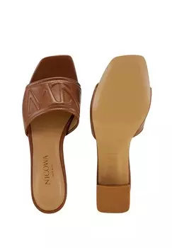 Мюли на каблуке CAPULIO NCW Nicowa, коричневый