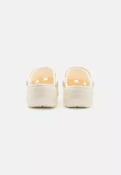 Мюли на каблуке Classic Platform Glitter Crocs, белый