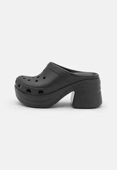 Мюли на каблуке Crocs, черный