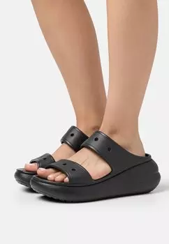 Мюли на каблуке Crocs, черный