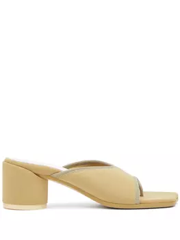 Мюли на каблуке MM6 Maison Margiela, нейтральный