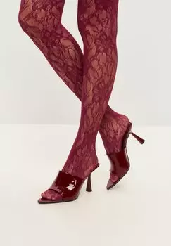 Мюли на каблуке OPEN TOE FLARED Cesare Gaspari, бургундия