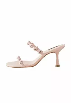 Мюли на каблуке REGULAR FIT - FLORAL DOUBLE FLOWER DETAIL Next, розовый