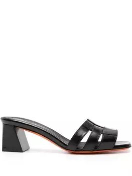 Мюли на каблуке Santoni, черный