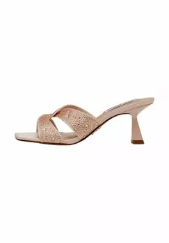 Мюли на каблуке Steve Madden, цвет Rose Gold