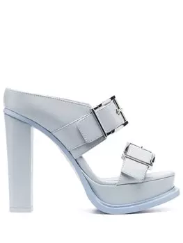 Мюли на платформе Alexander McQueen, синий